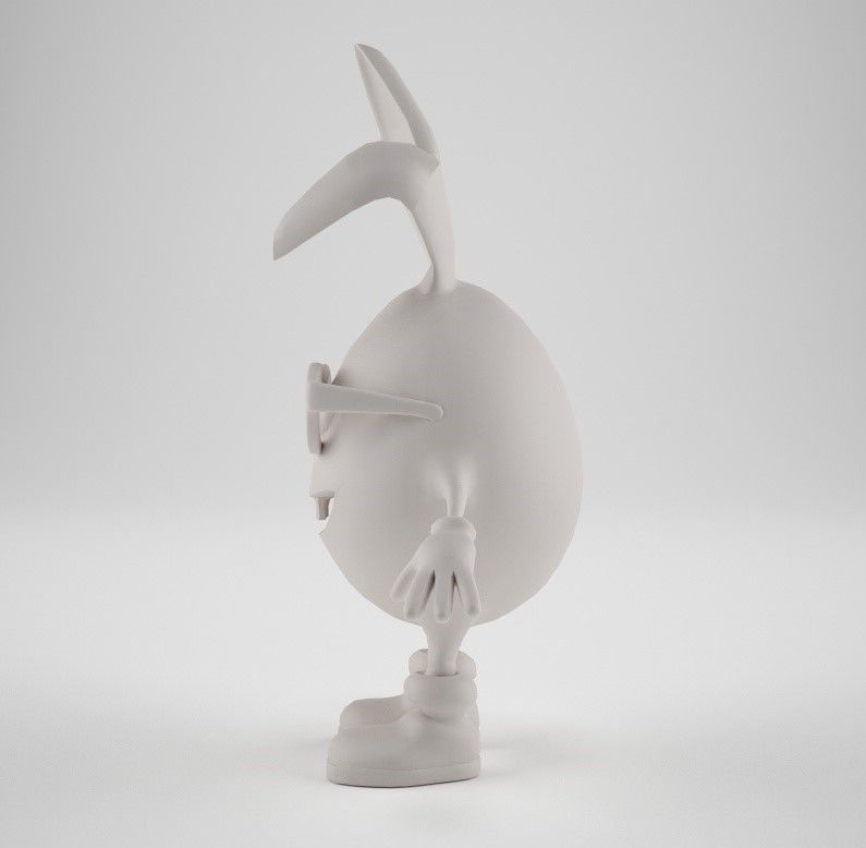 Cute Rabbit Easter Eggs 3D print model_4