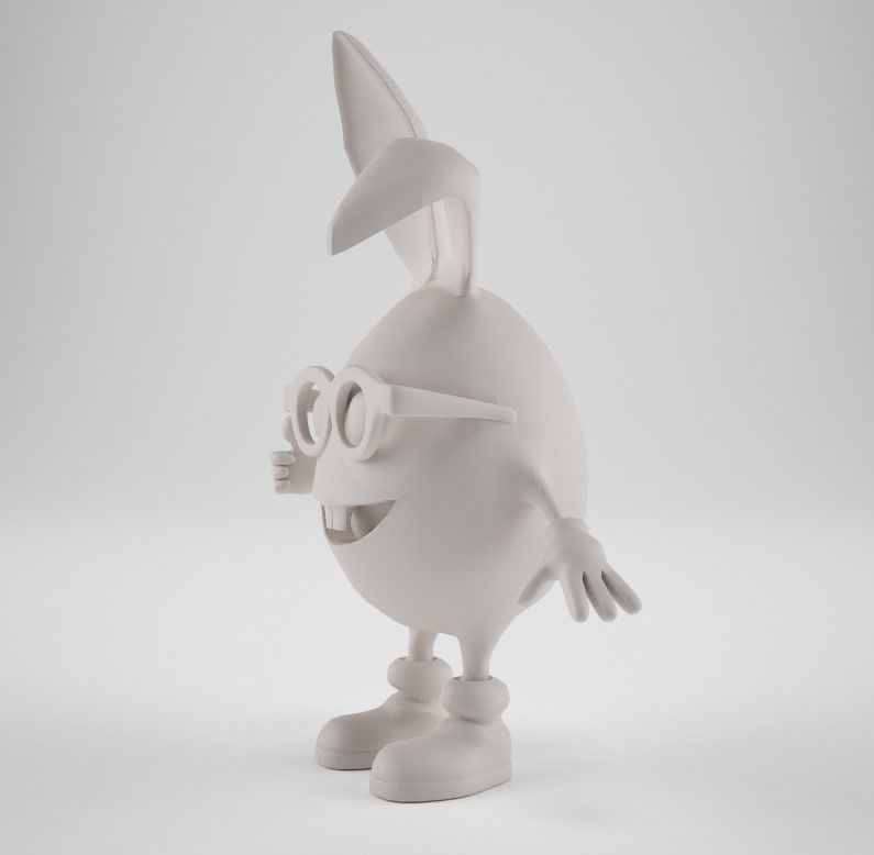 Cute Rabbit Easter Eggs 3D print model_3