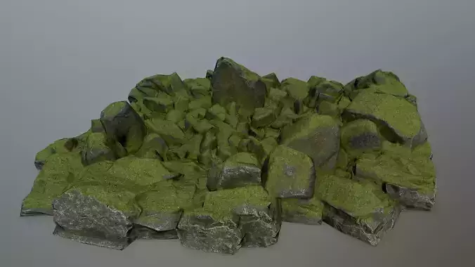 rocks rock with grass on top