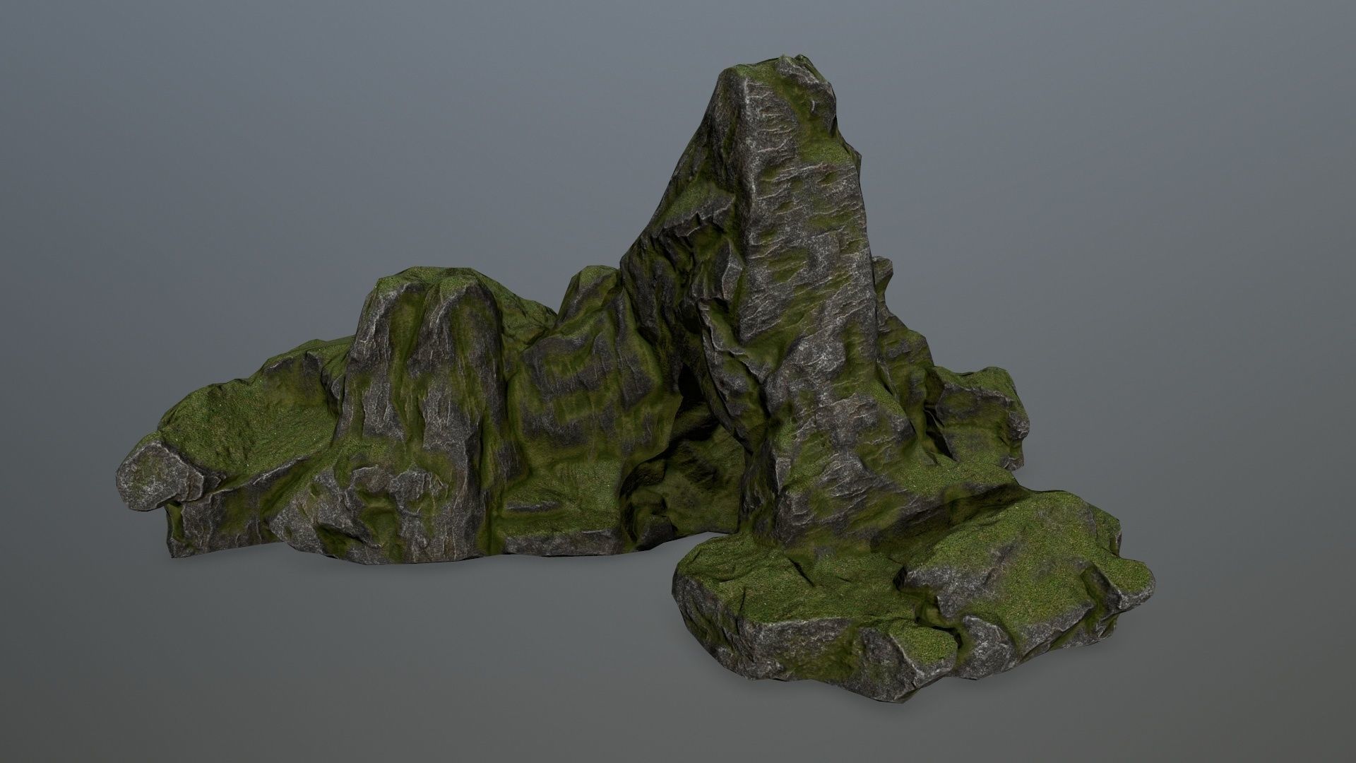 rocks rock Low-poly 3D model_2