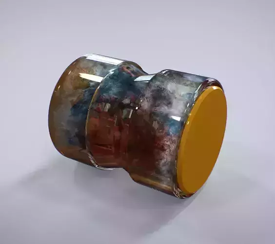 Dread glass tube 3D model