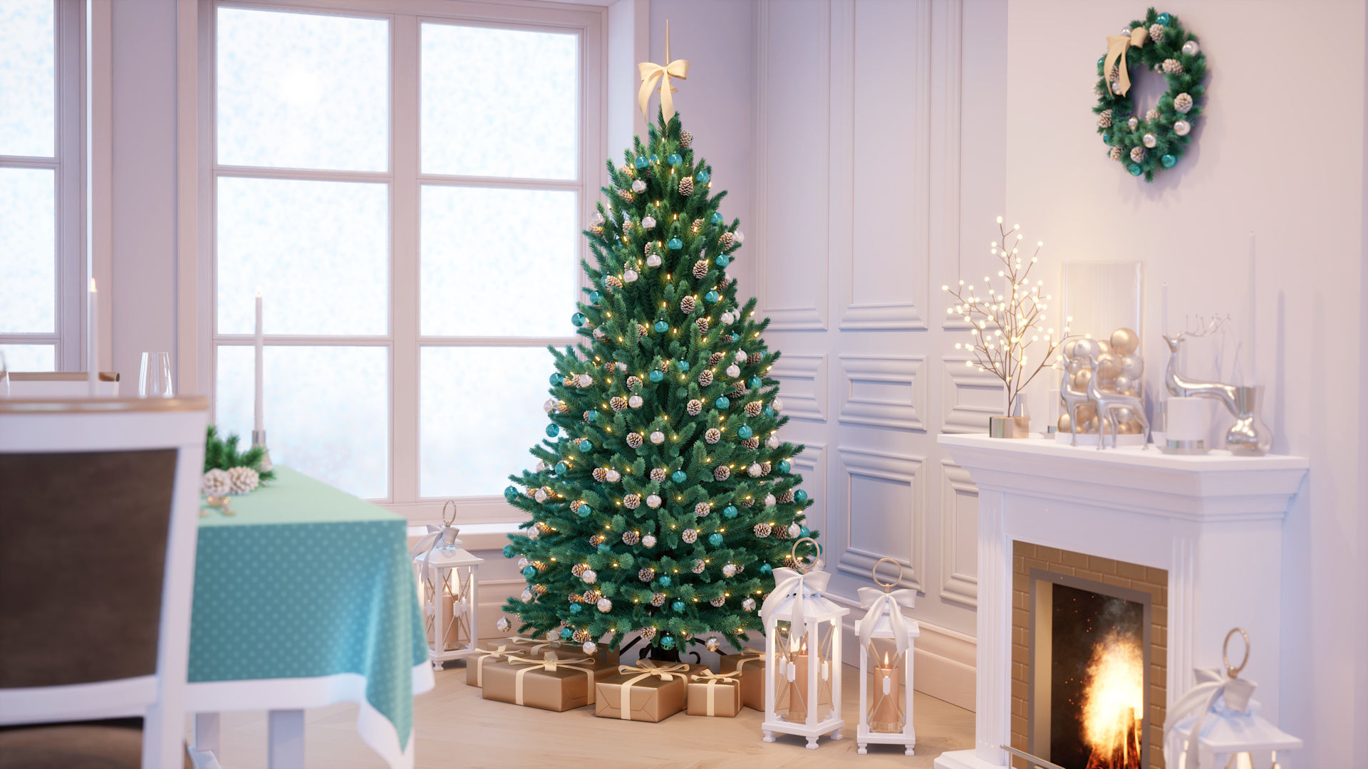 Unreal Engine 4 Christmas Decor Asset Pack Low-poly 3D model_7