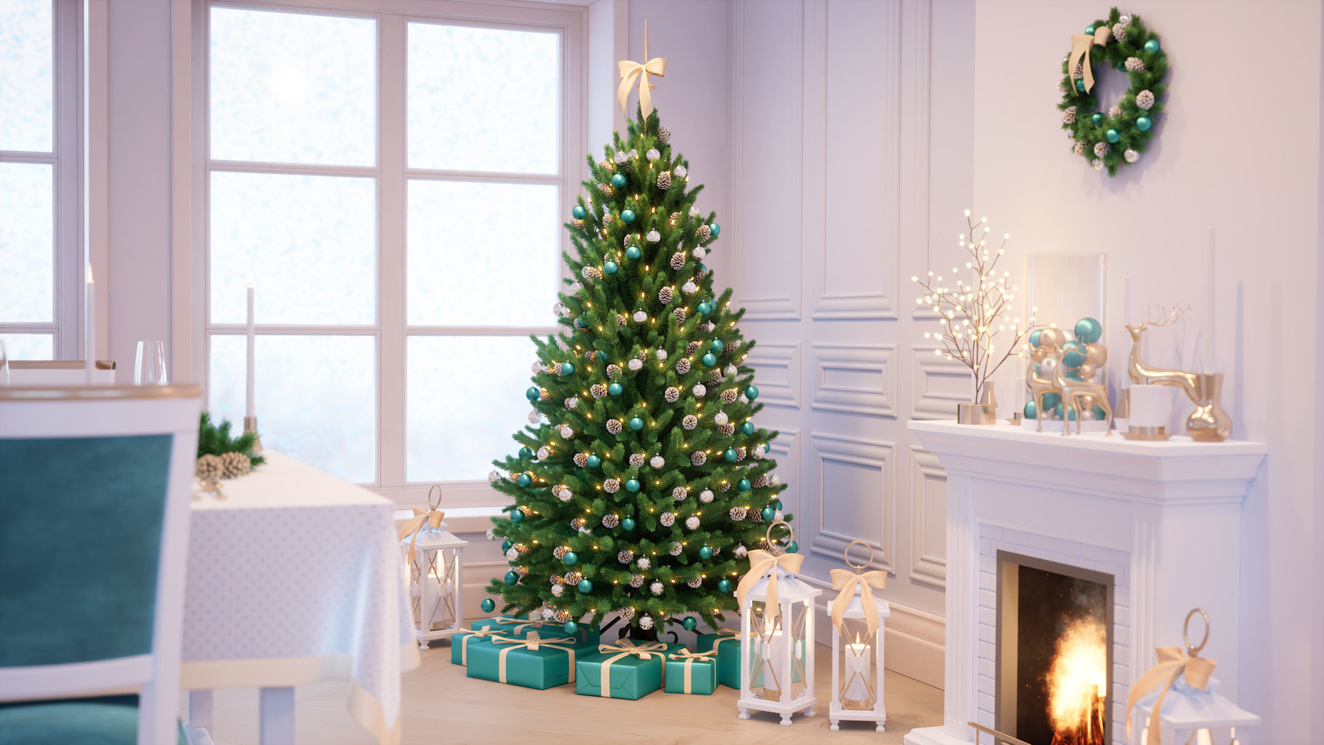 Unreal Engine 4 Christmas Decor Asset Pack Low-poly 3D model_3