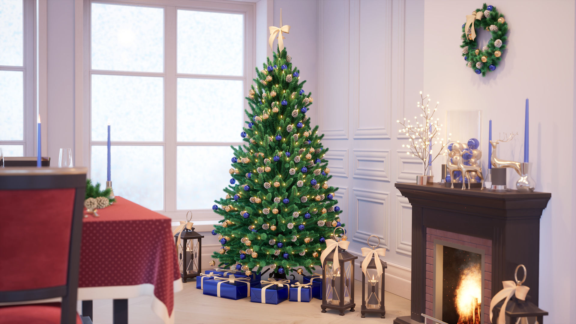 Unreal Engine 4 Christmas Decor Asset Pack Low-poly 3D model_5