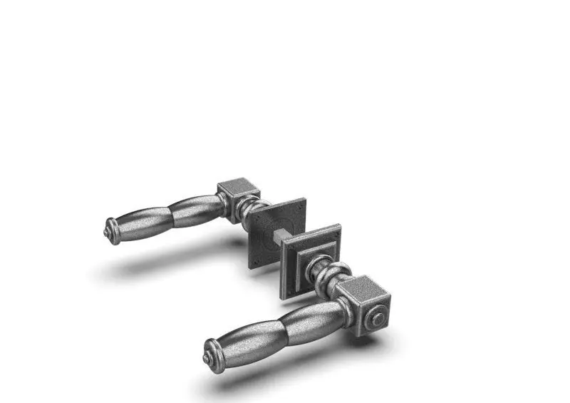 Retro door handle doors 40mm-60mm 3D print model_0