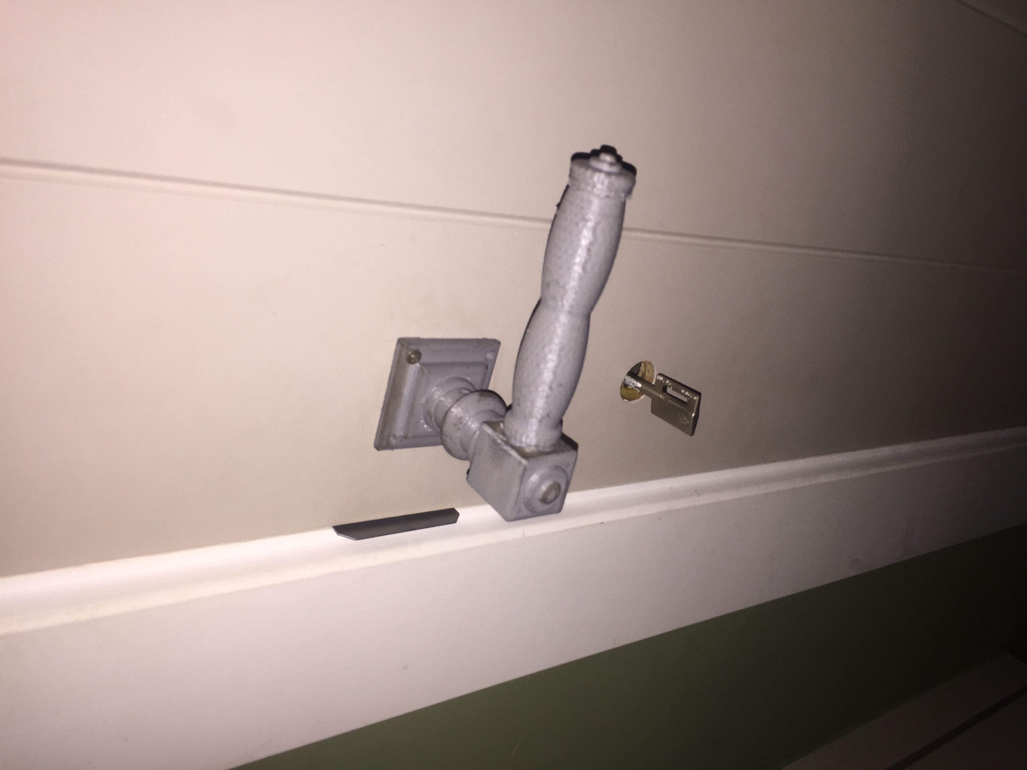 Retro door handle doors 40mm-60mm 3D print model_1