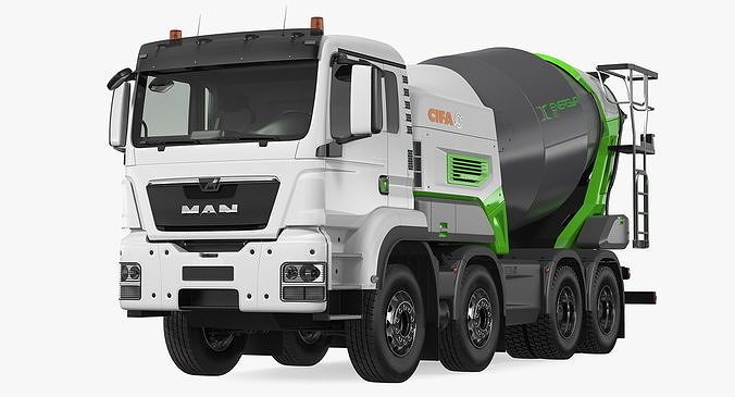 Energya E9 Truck Hybrid Mixer Rigged 3D model