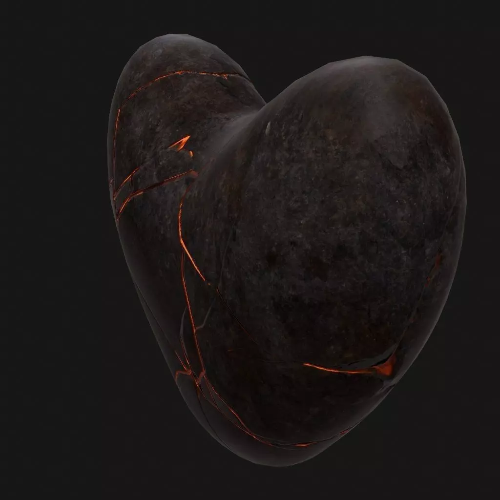 Broken Heart 1 Low-poly 3D model_0