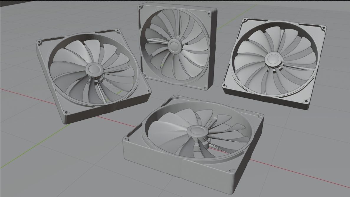 PC Fan 3D model_4