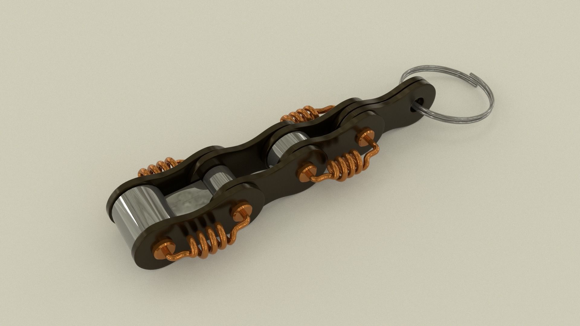 Pendrive scorpion chain 3D model_2