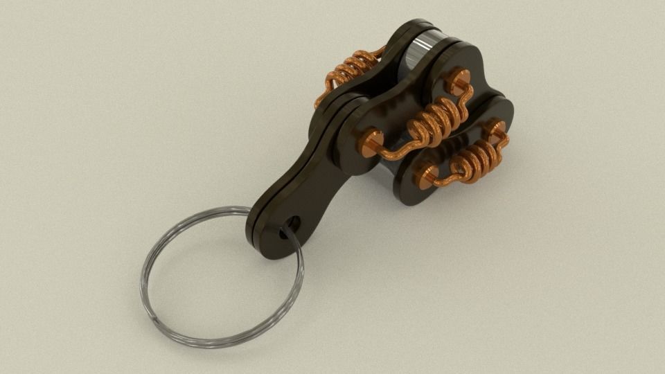 Pendrive scorpion chain 3D model_3