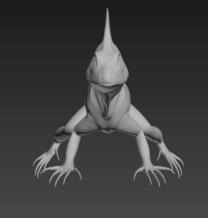 Reptile set two iguanas Low-poly 3D model_5