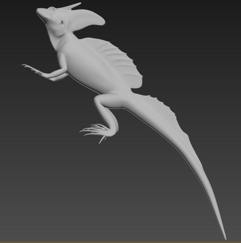 Reptile set two iguanas Low-poly 3D model_8