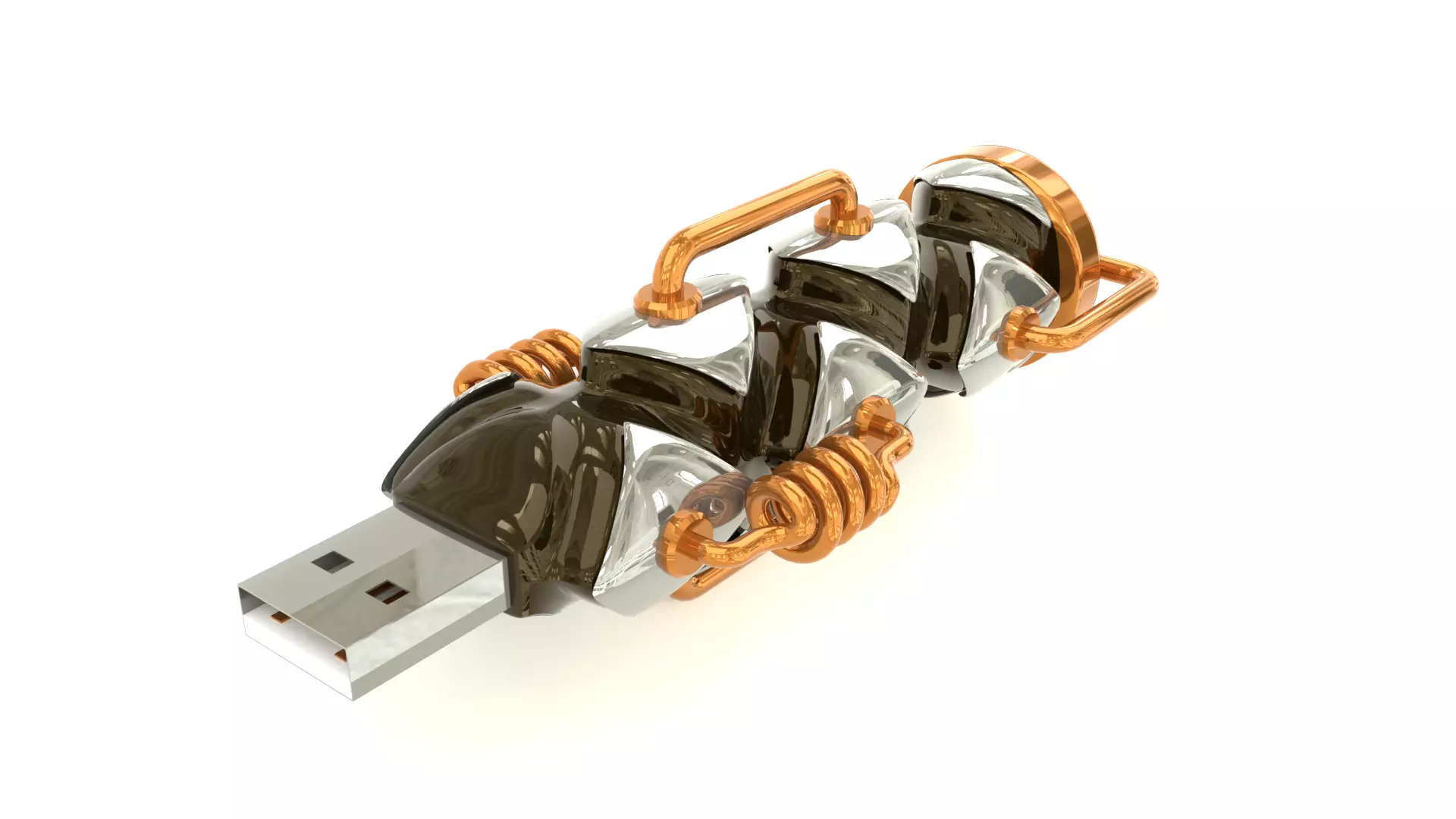 Pendrive stempunk 3D model