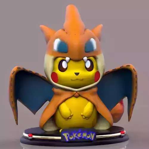 PIKACHU CHARIZARD Modelo para impresion 3D
