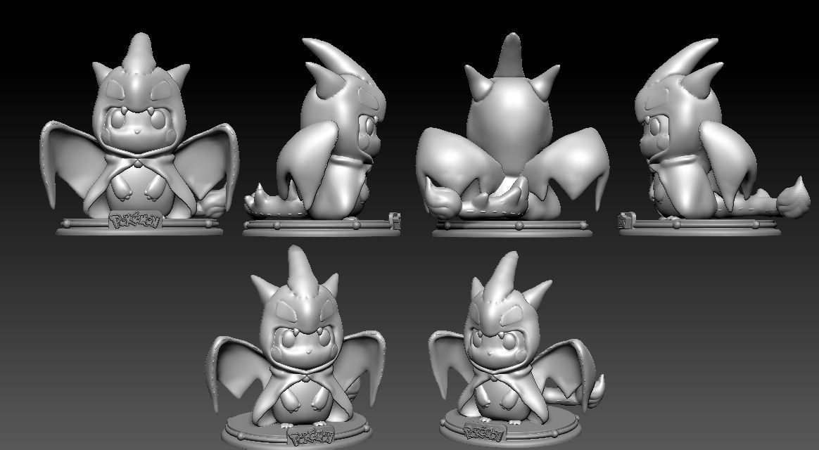 PIKACHU CHARIZARD Modelo para impresion 3D Free 3D print model_4