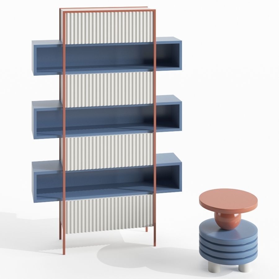 10 MODELS MEMPHIS STYLE FURNITURE 3D model_8