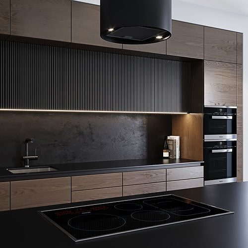 Modern kitchen 4 3D model 3