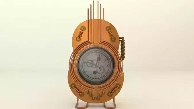 Steam punk watch case 3D model