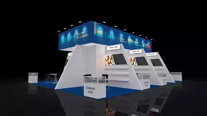 country participation stand according to 10x12 area dimensions