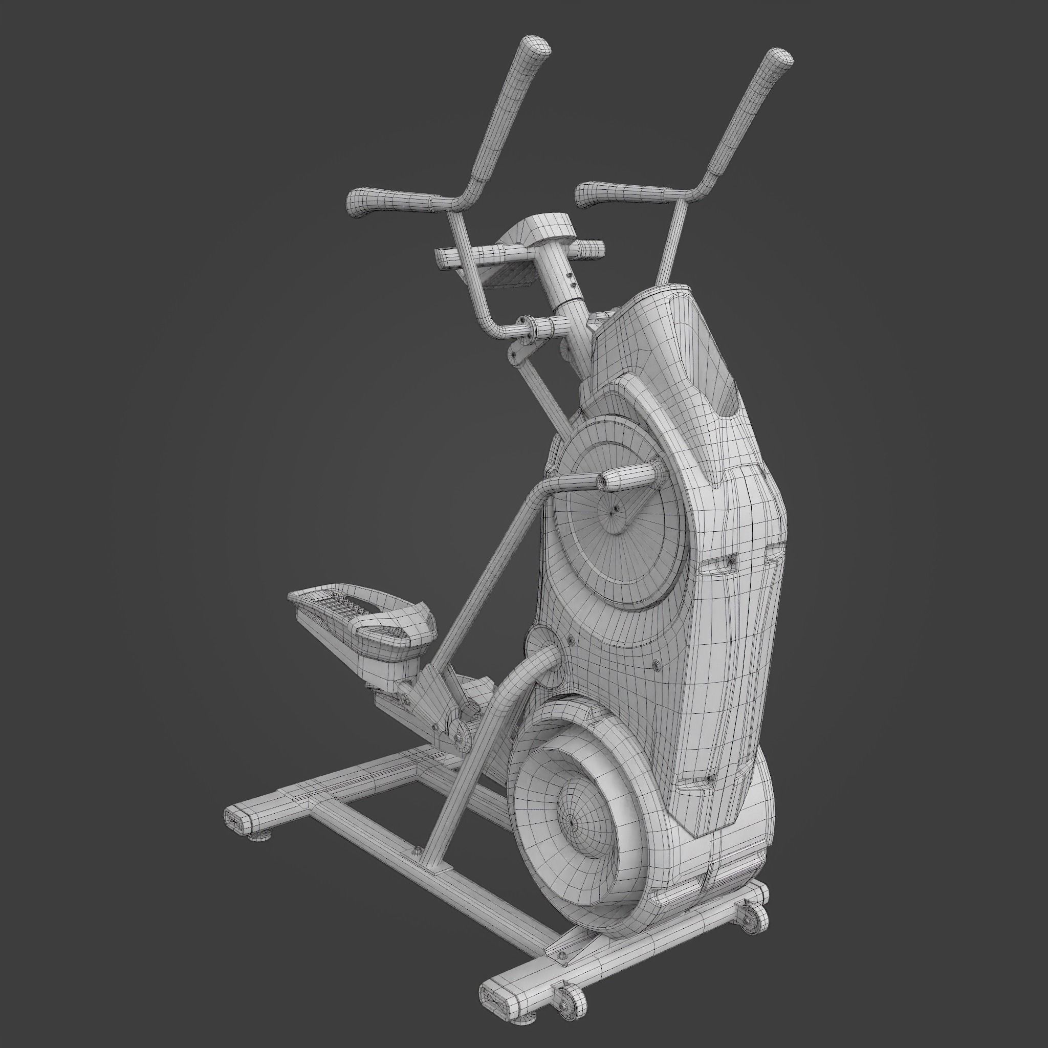 Elliptical trainer-Exercise Equipment-03 Low-poly 3D model_2