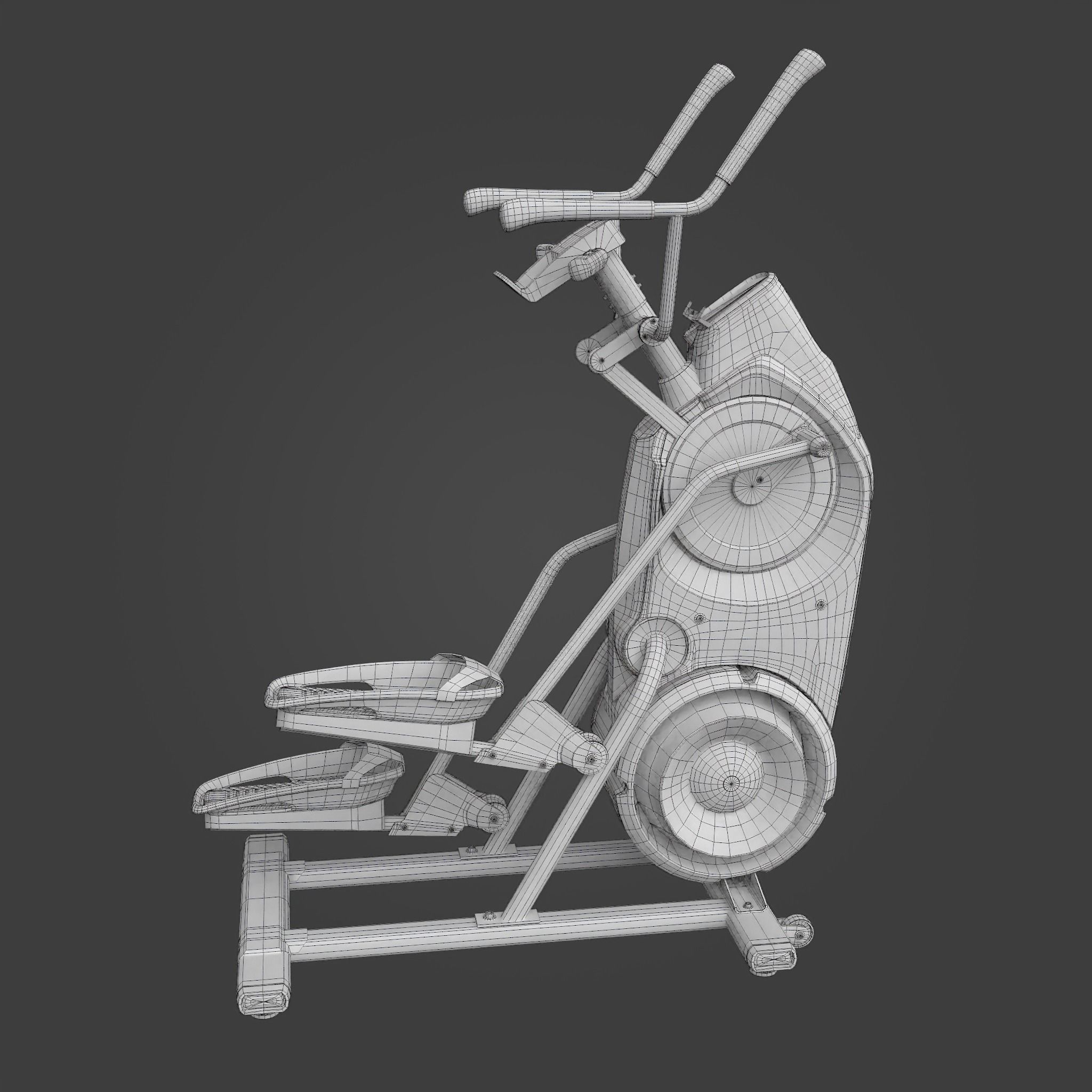 Elliptical trainer-Exercise Equipment-03 Low-poly 3D model_4