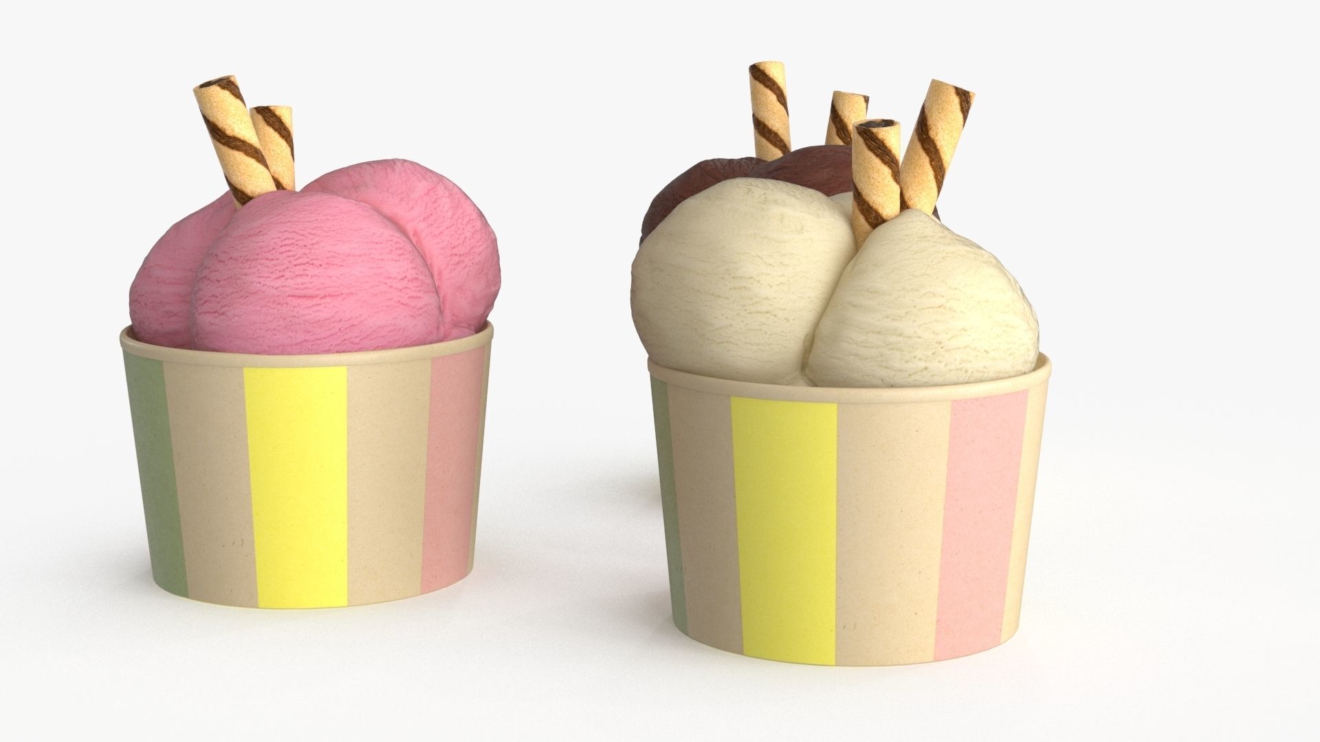 Ice Cream Low-poly 3D model_2