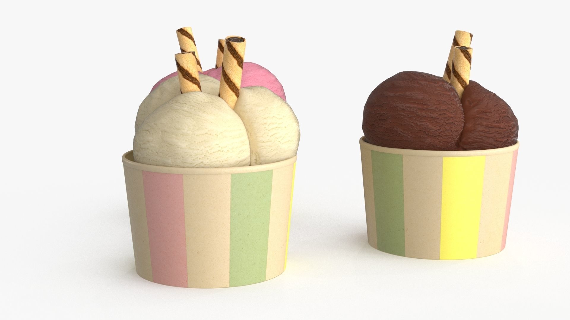 Ice Cream Low-poly 3D model_8