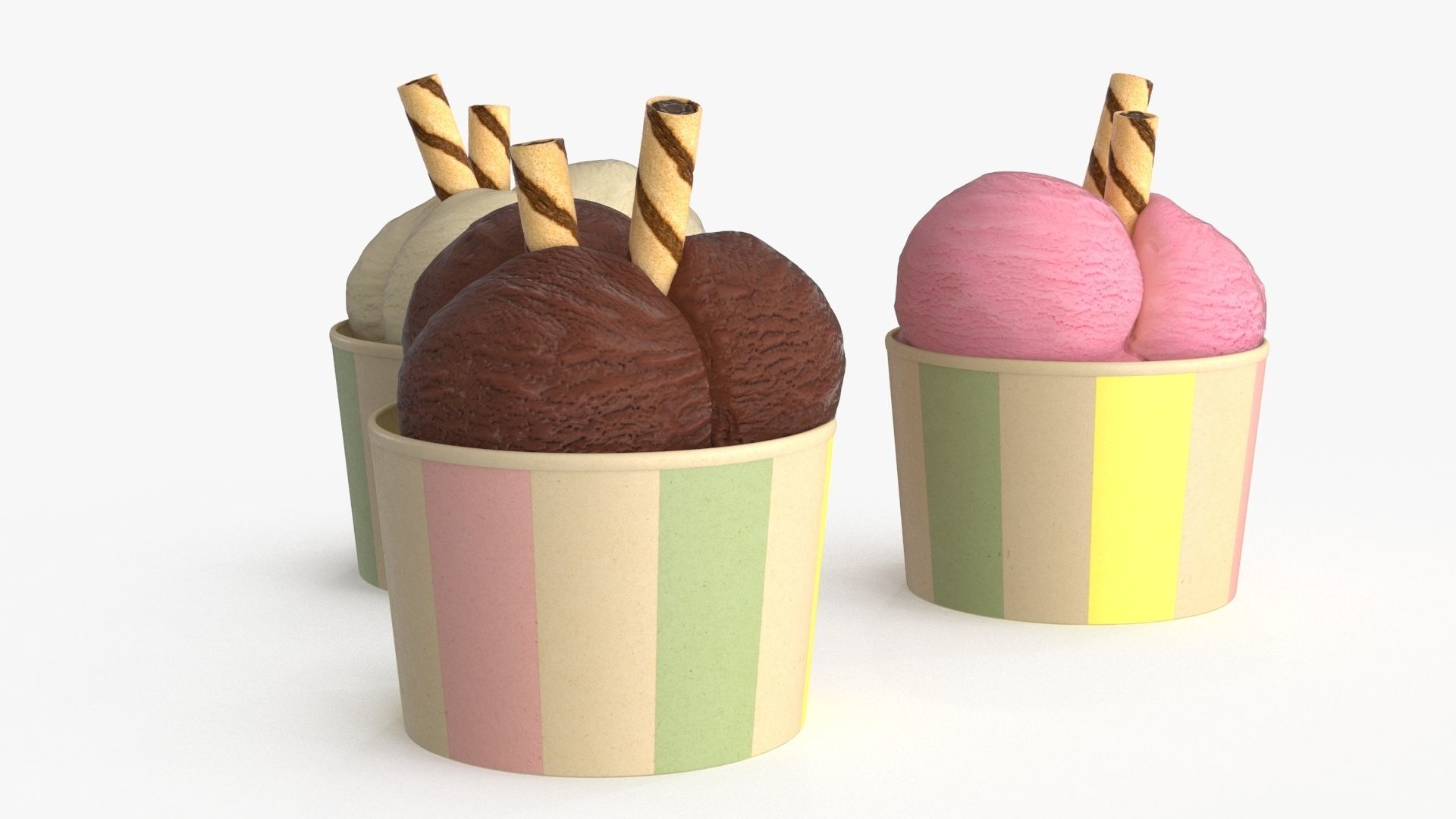 Ice Cream Low-poly 3D model_6