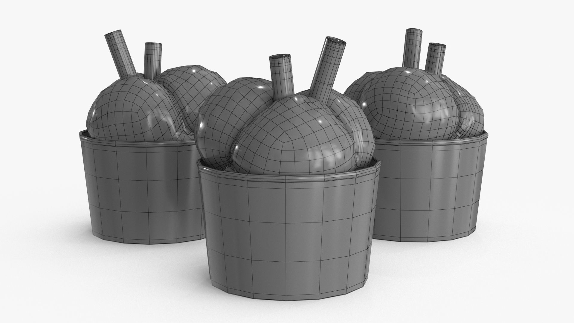 Ice Cream Low-poly 3D model_9