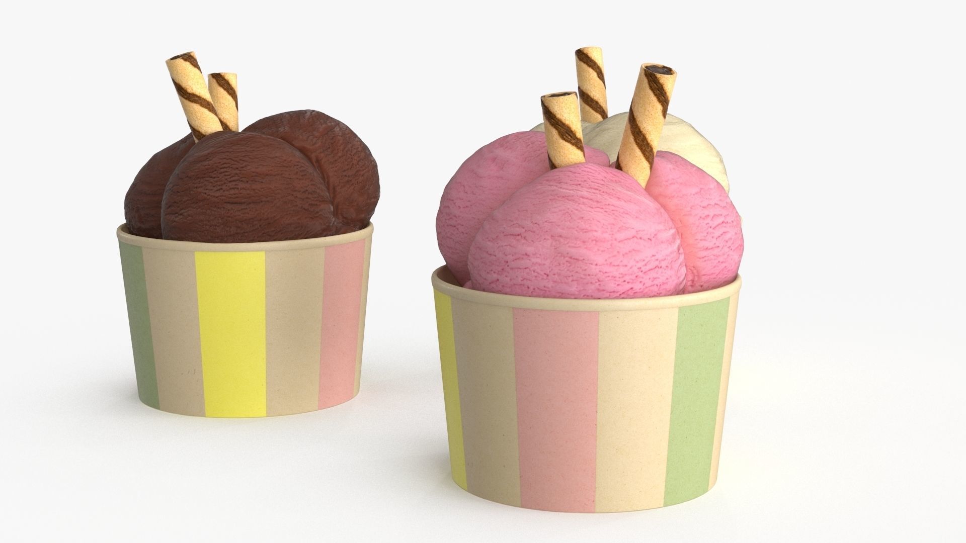 Ice Cream Low-poly 3D model_4