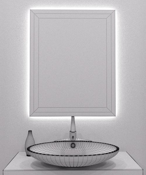 Illuminated Mirror 11 3D model_4