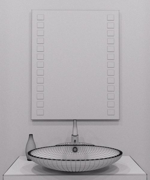 Illuminated Mirror 13 3D model_4