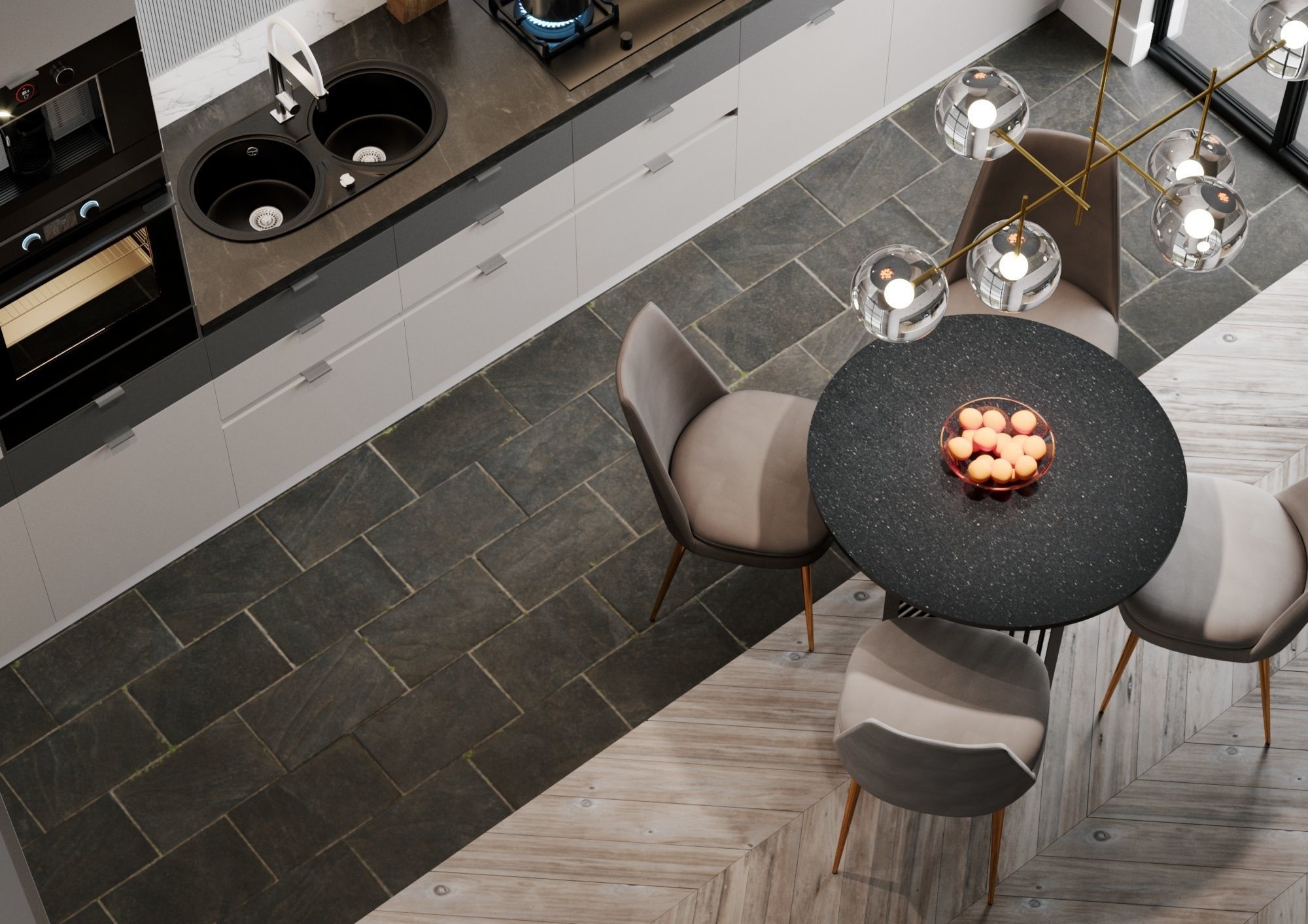 Kitchen modern interior Cinema4D Corona renderer 3D model_8