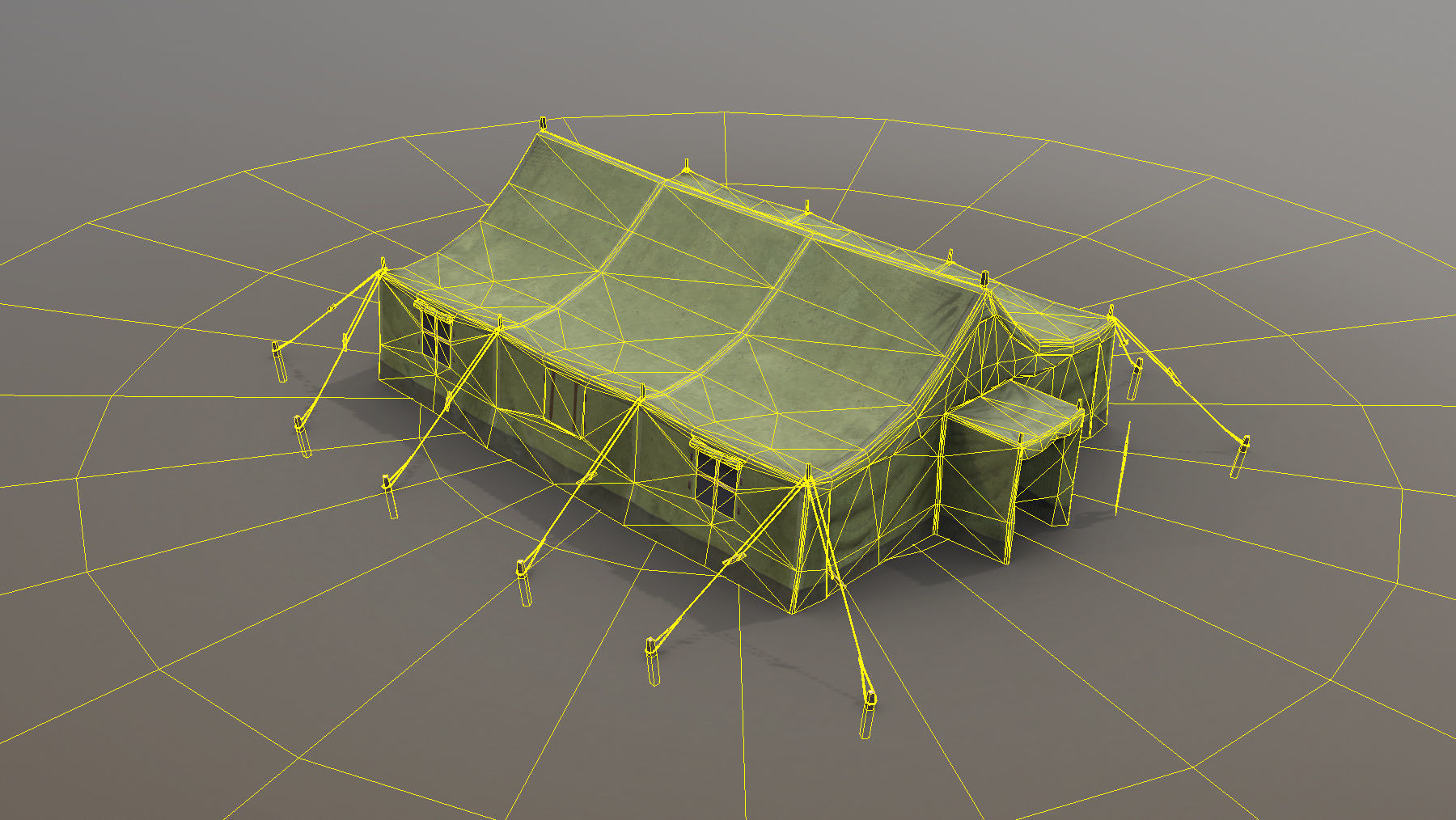 Military Tent 01 Forest Low-poly 3D model_8