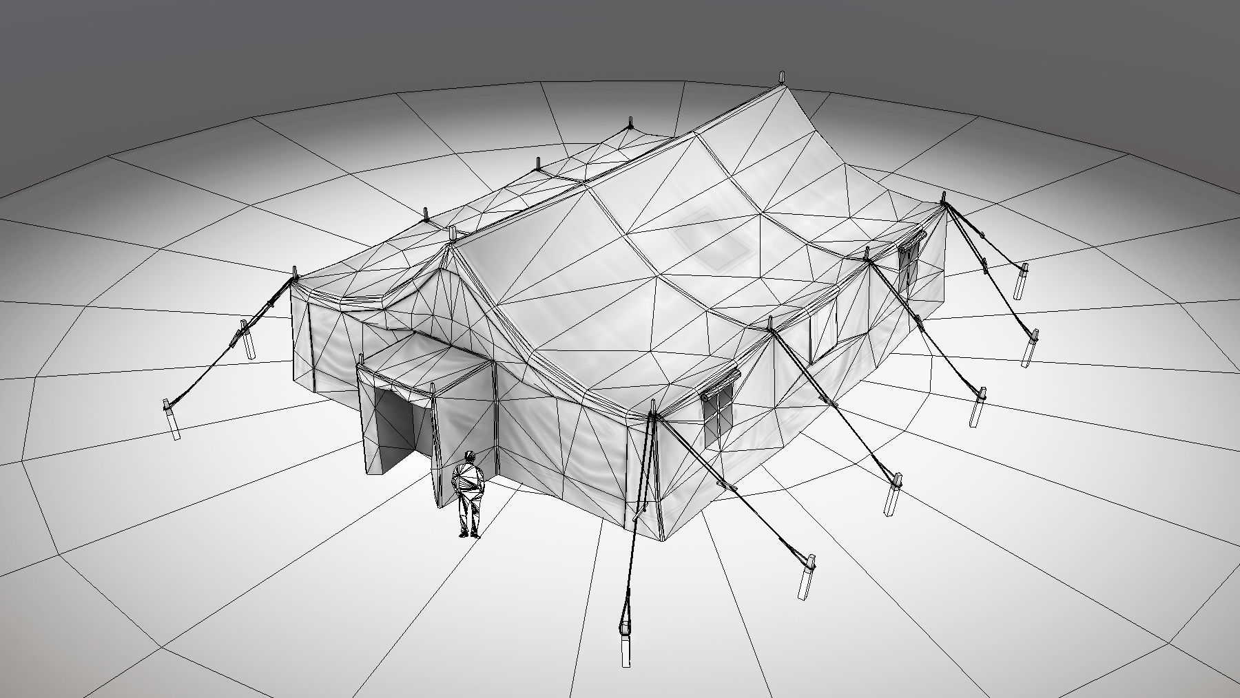 Military Tent 01 Forest Low-poly 3D model_10