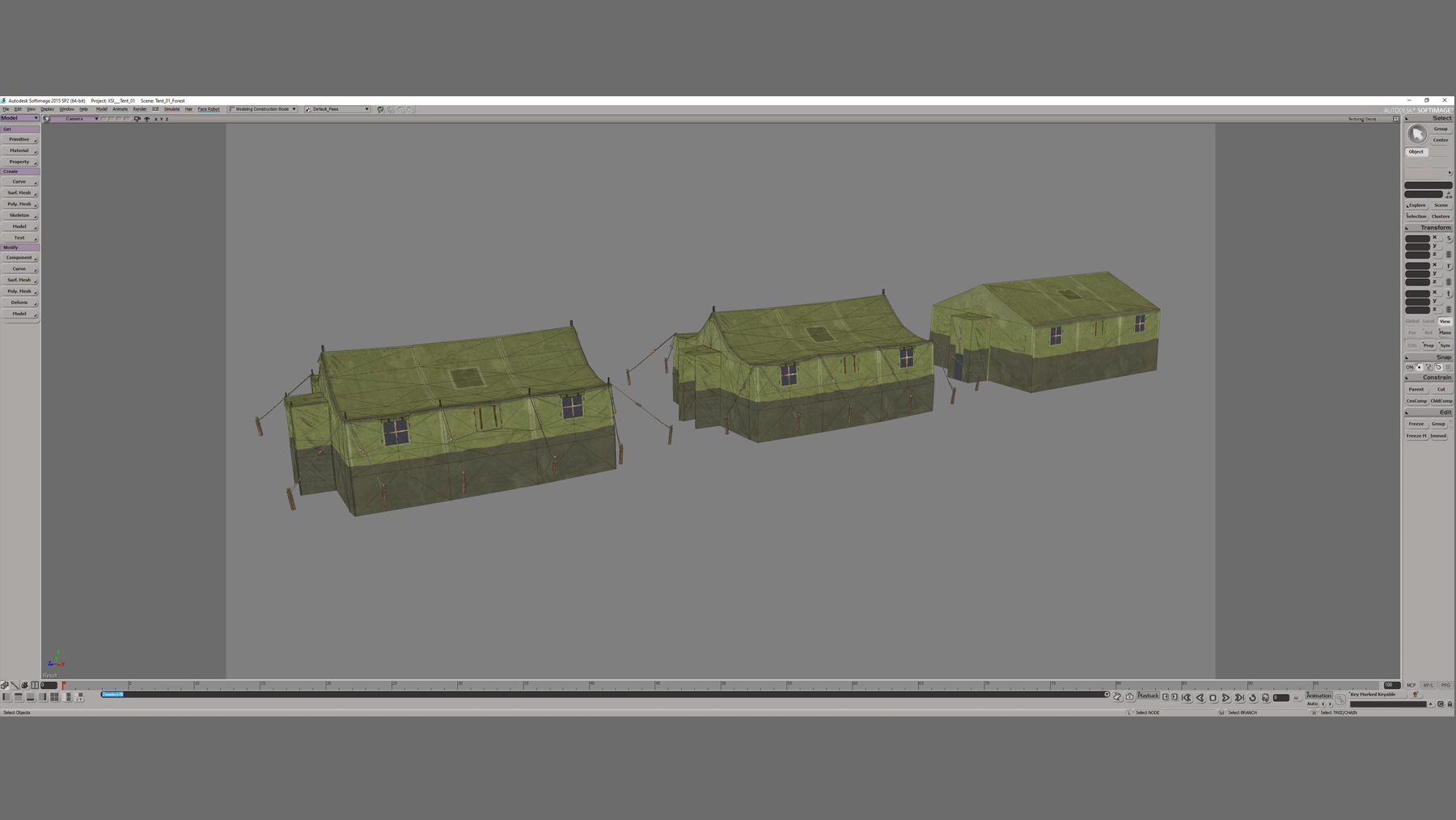Military Tent 01 Forest Low-poly 3D model_14