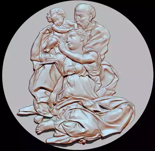 michelangelo sculpture rilief tondo doni statue rinascimento
