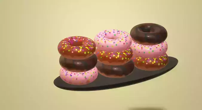 Donut stack of donuts on plate