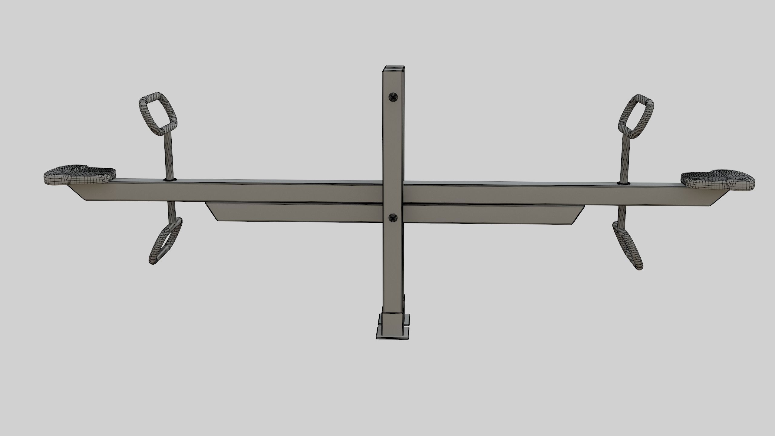 Wooden Seesaw Teeter Totter - 01 Playground Low-poly 3D model_30