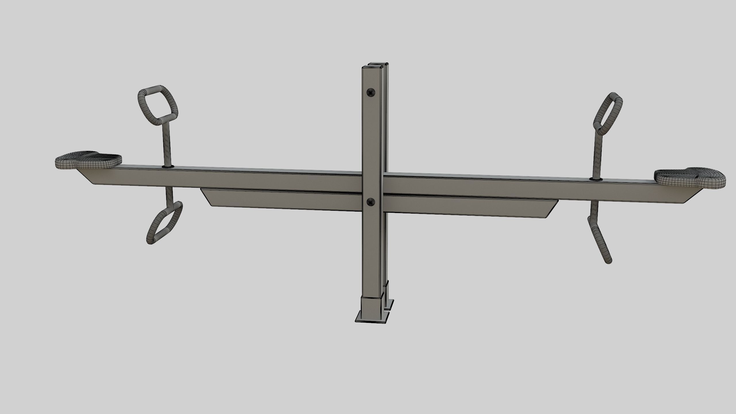 Wooden Seesaw Teeter Totter - 01 Playground Low-poly 3D model_43