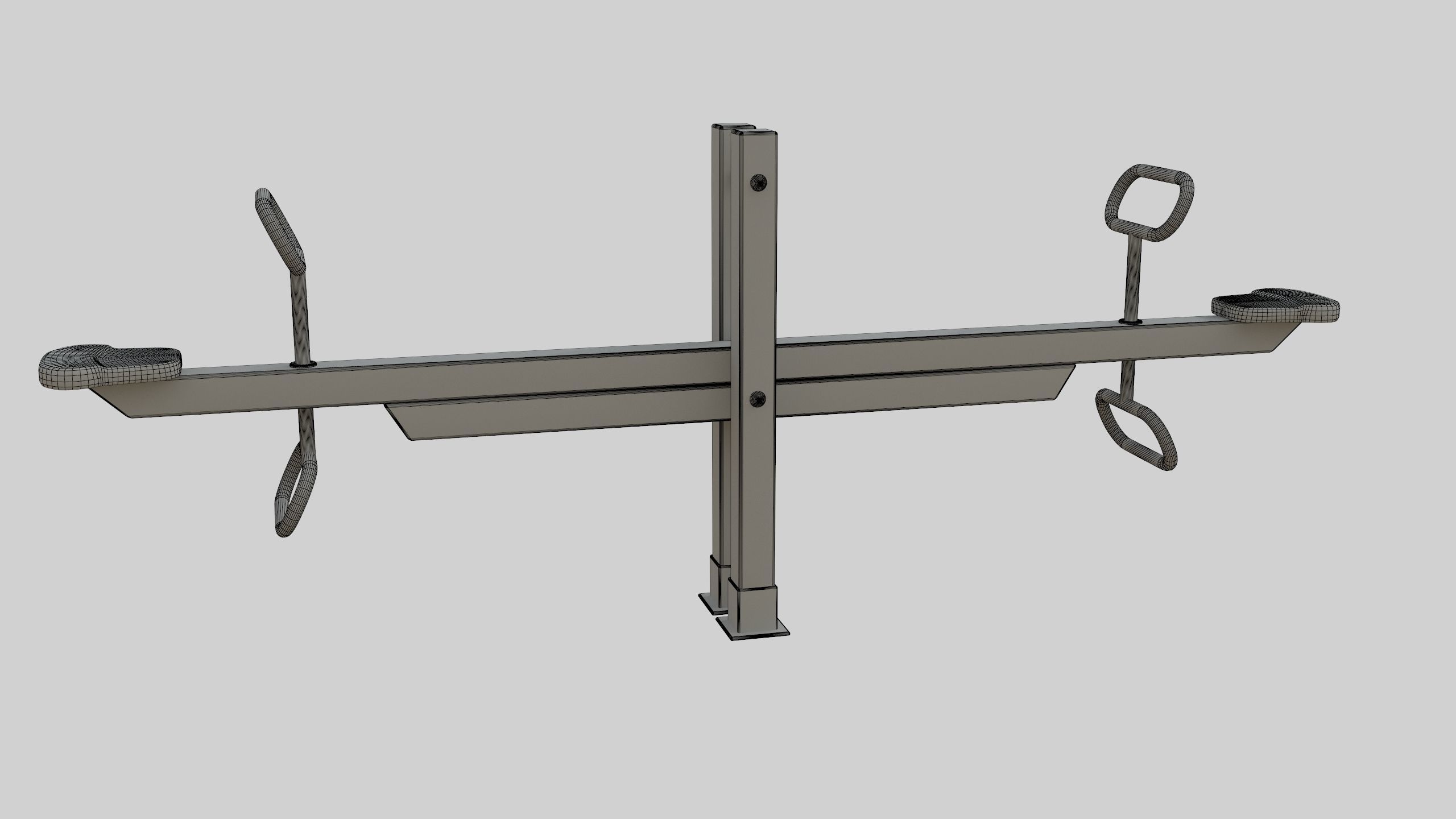 Wooden Seesaw Teeter Totter - 01 Playground Low-poly 3D model_40