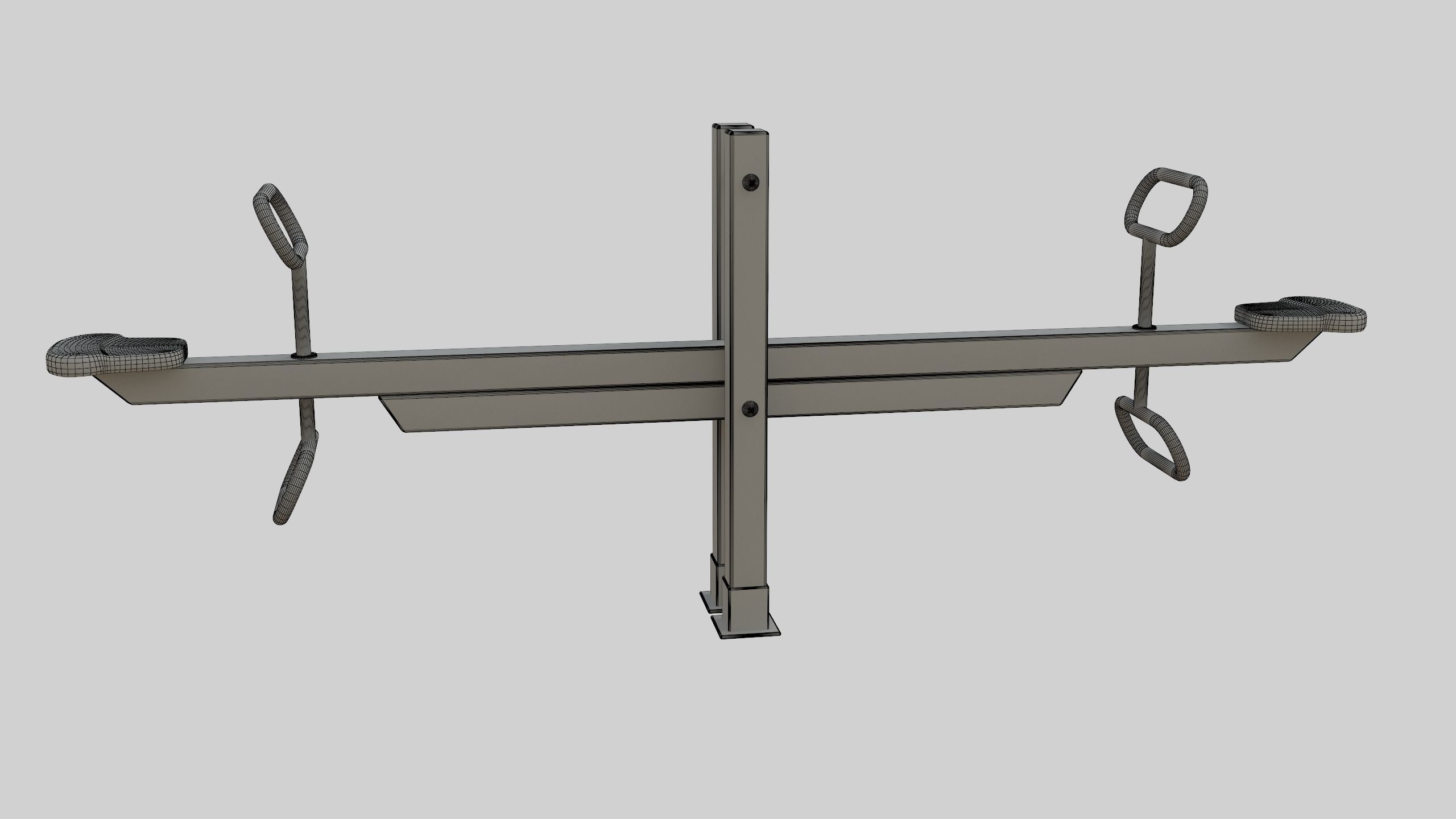 Wooden Seesaw Teeter Totter - 01 Playground Low-poly 3D model_27