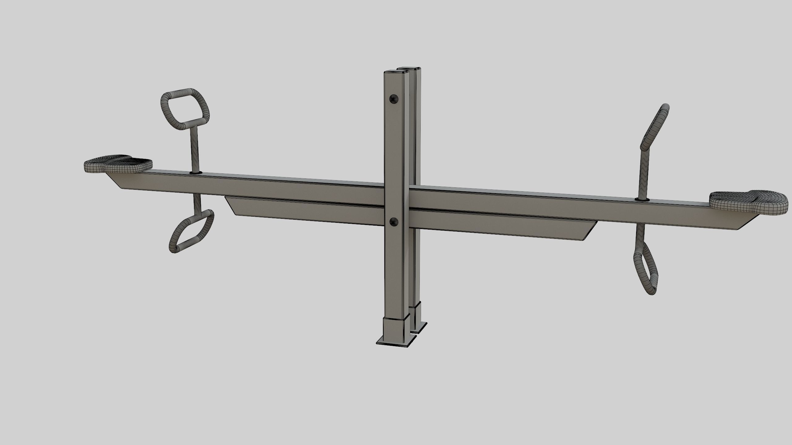 Wooden Seesaw Teeter Totter - 01 Playground Low-poly 3D model_33