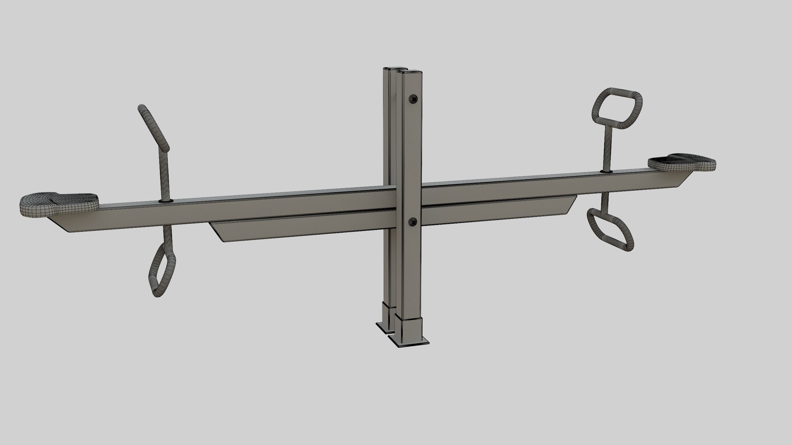 Wooden Seesaw Teeter Totter - 01 Playground Low-poly 3D model_31