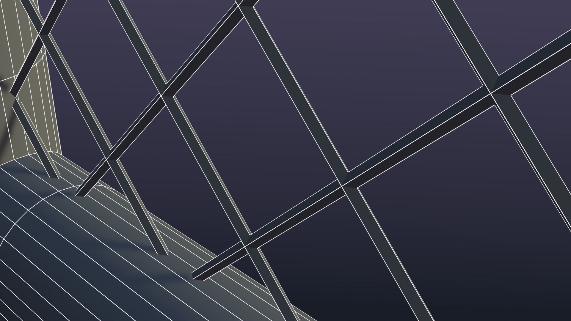 Street urban basketball court Low-poly 3D model_14