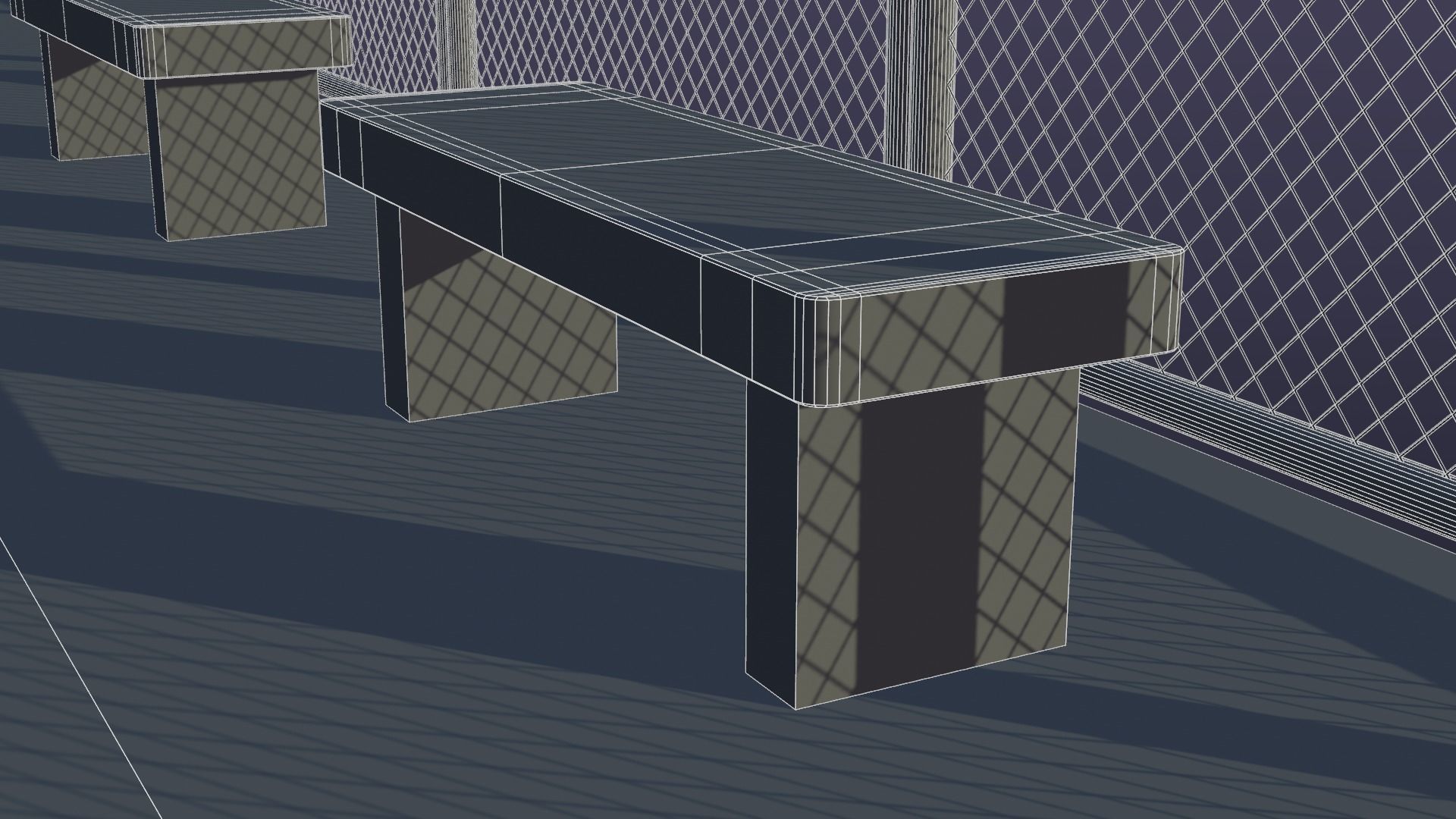 Street urban basketball court Low-poly 3D model_11