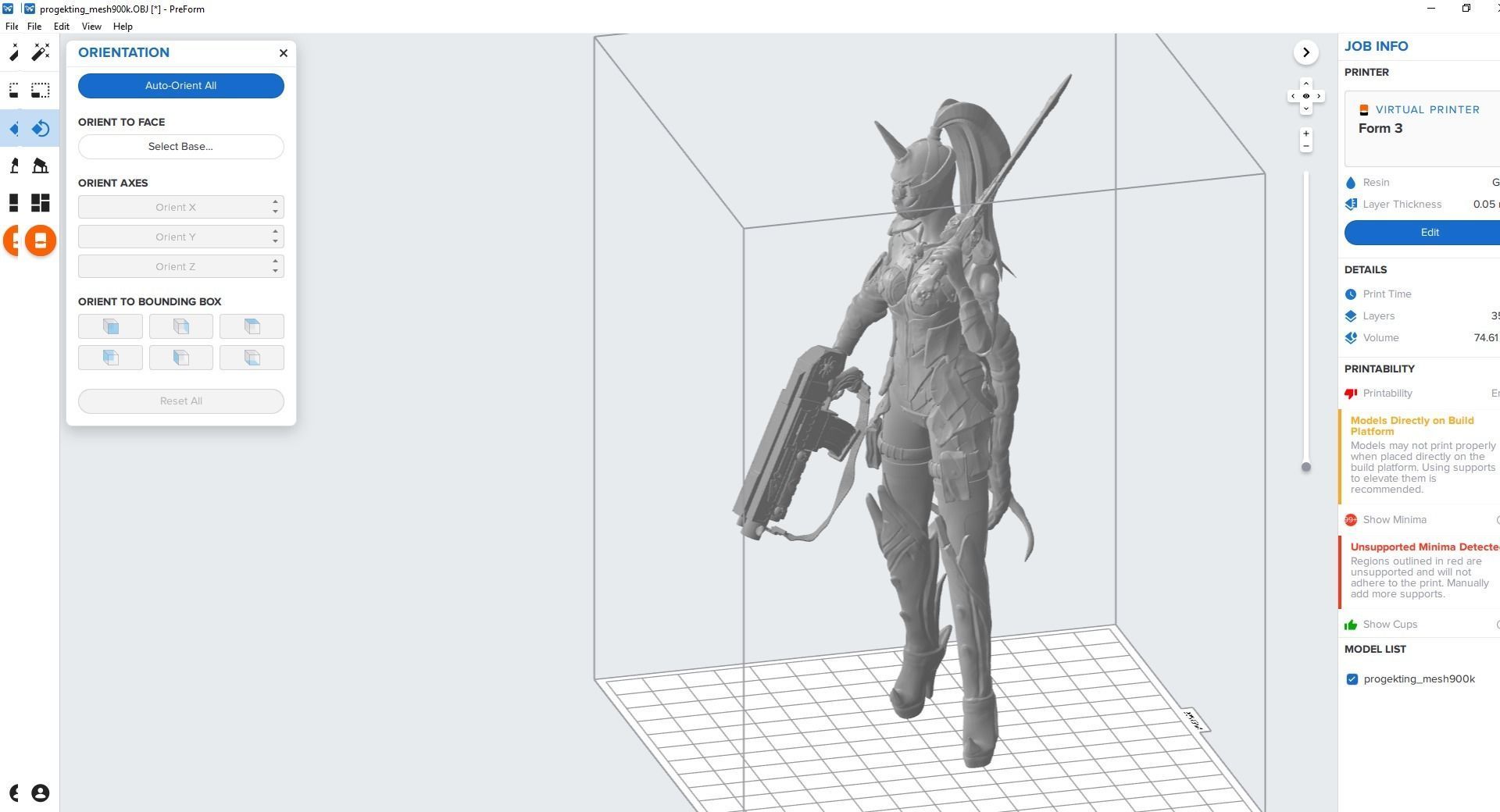 Model female figure 3D print model_3