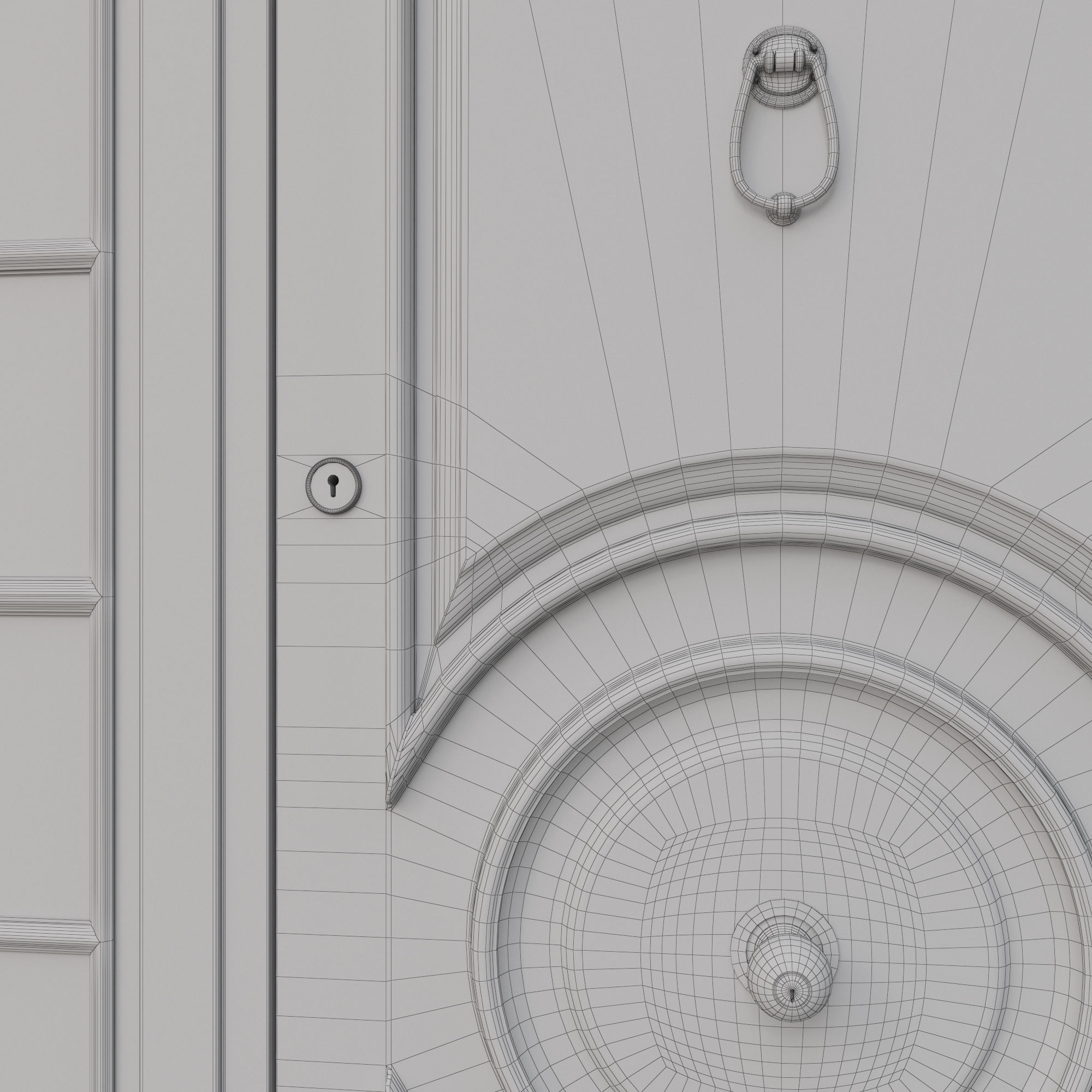 Entrance classic door 16 3D model_10