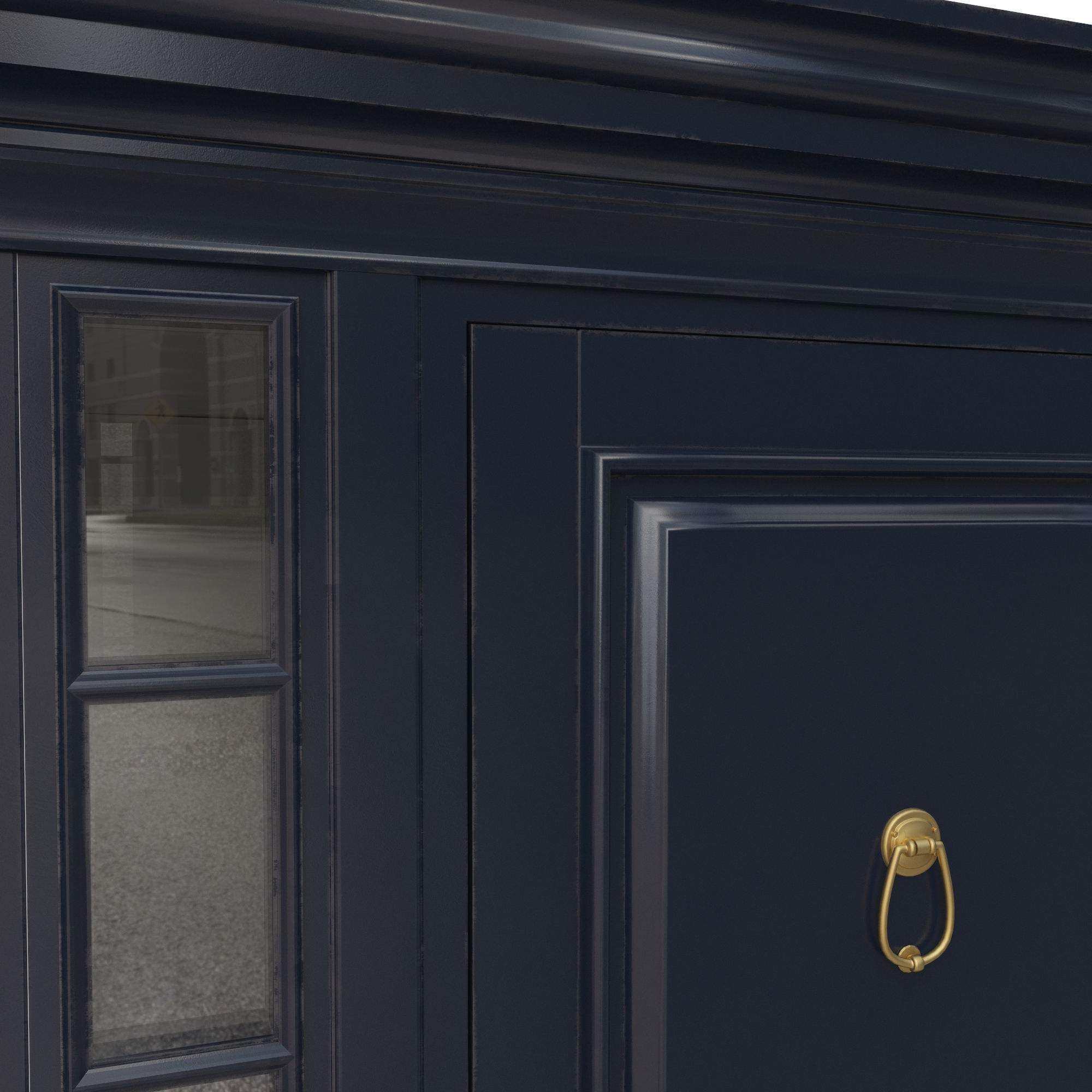 Entrance classic door 16 3D model_5